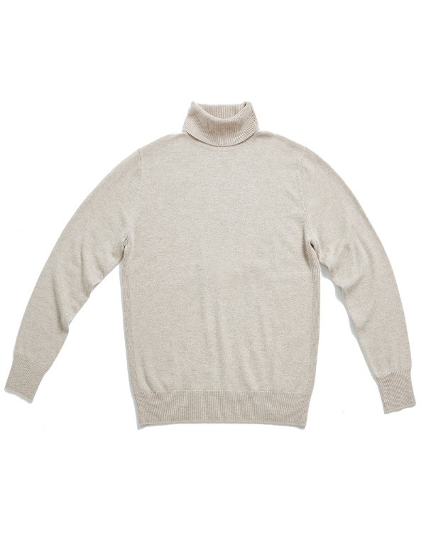 Wool&amp;Cashmere turtleneck knit light brown