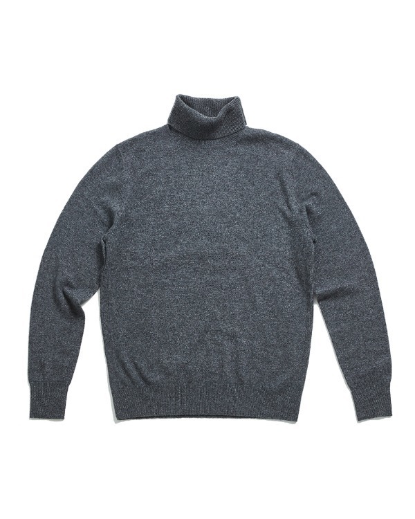 Wool&amp;Cashmere turtleneck knit gray